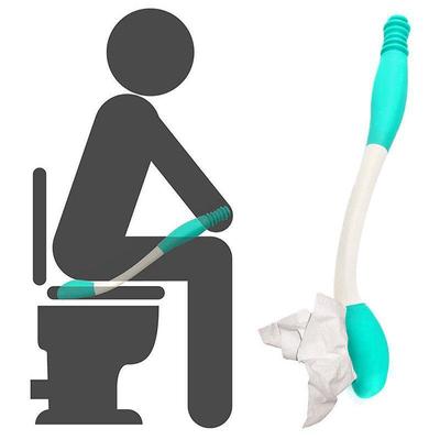 Herramientas de ayuda para limpiar el inodoro, cómodas, de largo alcance, 38cm, ayuda para limpiar el fondo del baño con autoayuda