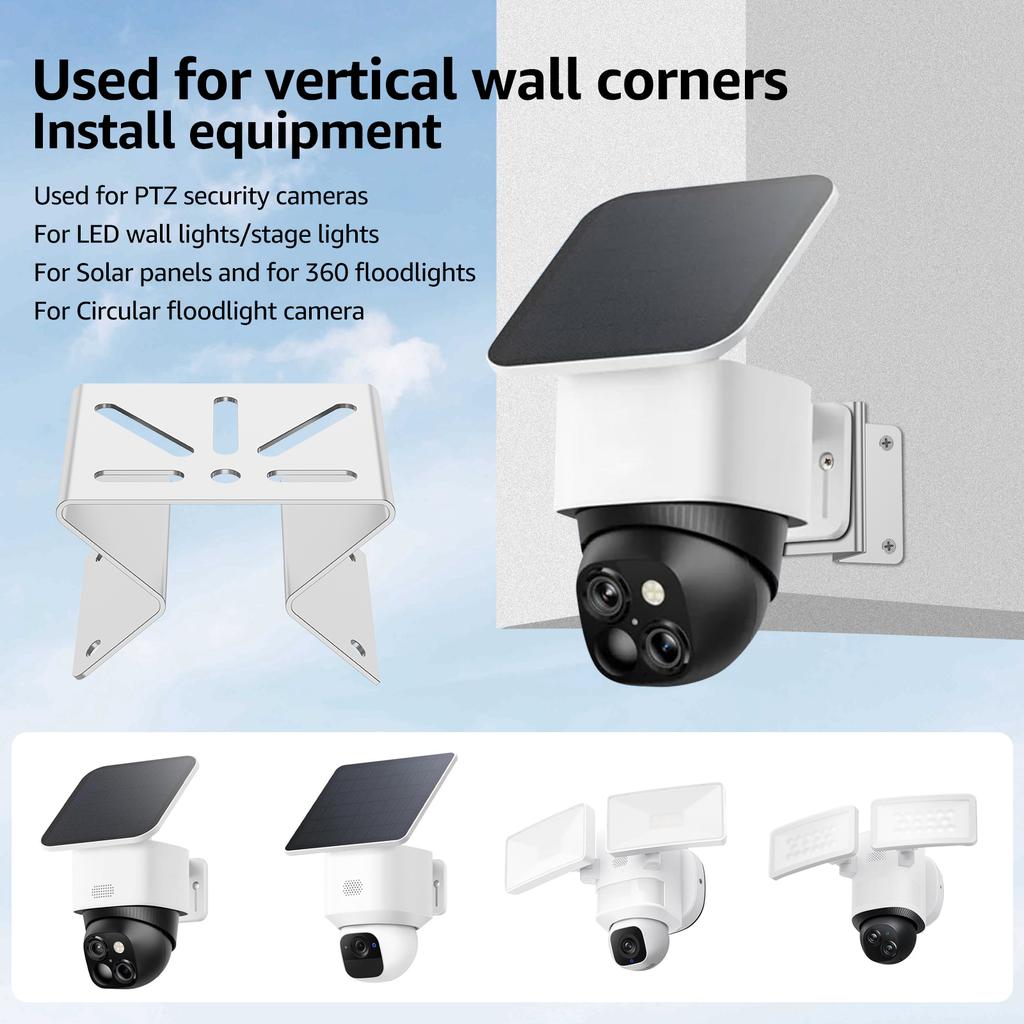 Wall Mount Monitoring Corner Bracket Universal Security Camera Mounting Stand Stainless Steel Rust Resistant Surveillance Holder