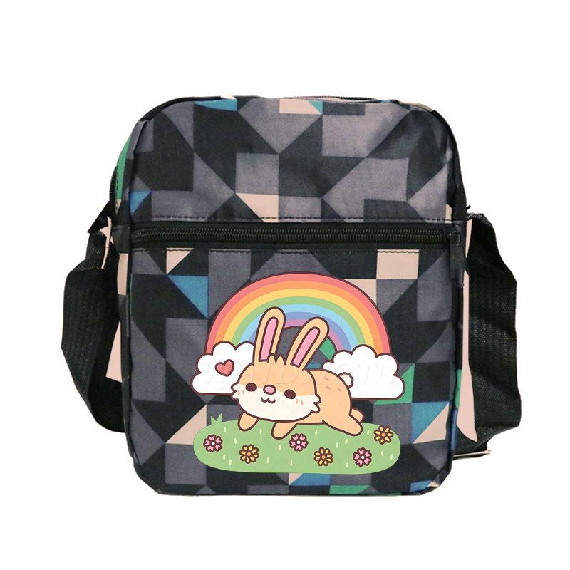 Cute printed shoulder bag casual multi-functional oblique span bag small bag student stationery bag
