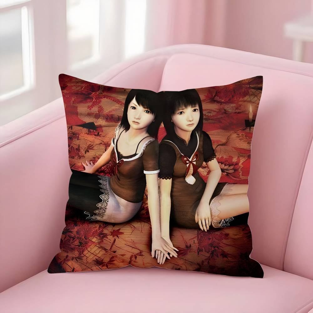 Horror Game F-Fatal FrameS II Pillow Case Soft Plush Fabric Double Sided Print Decorative Home Living Room Gift Cushion Cover
