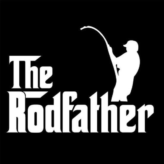 

Автомобильная светоотражающая наклейка The Rodfather, дизайн для рыбалки, наклейка на дверь, окно автомобиля белый