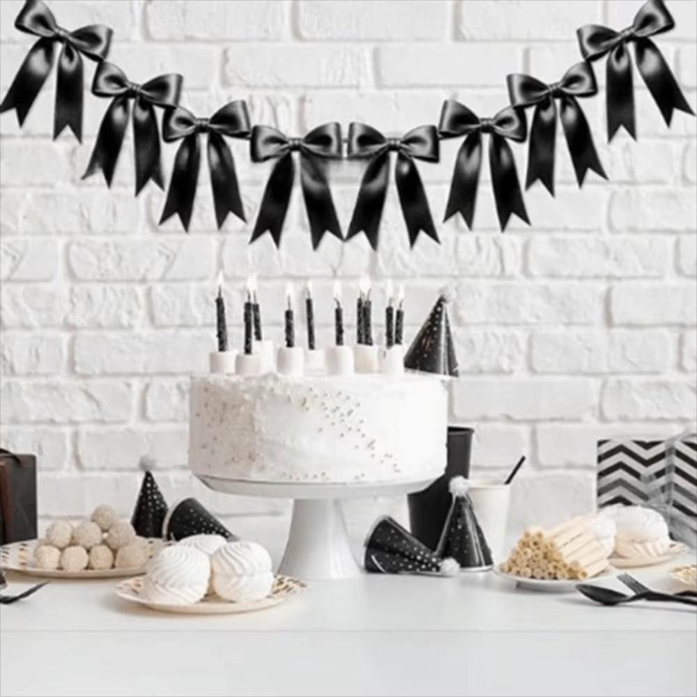 Hanging Decoration Bow Garland Banner Bowknot Ribbon Garland New Bowknot Garland Wedding Decor
