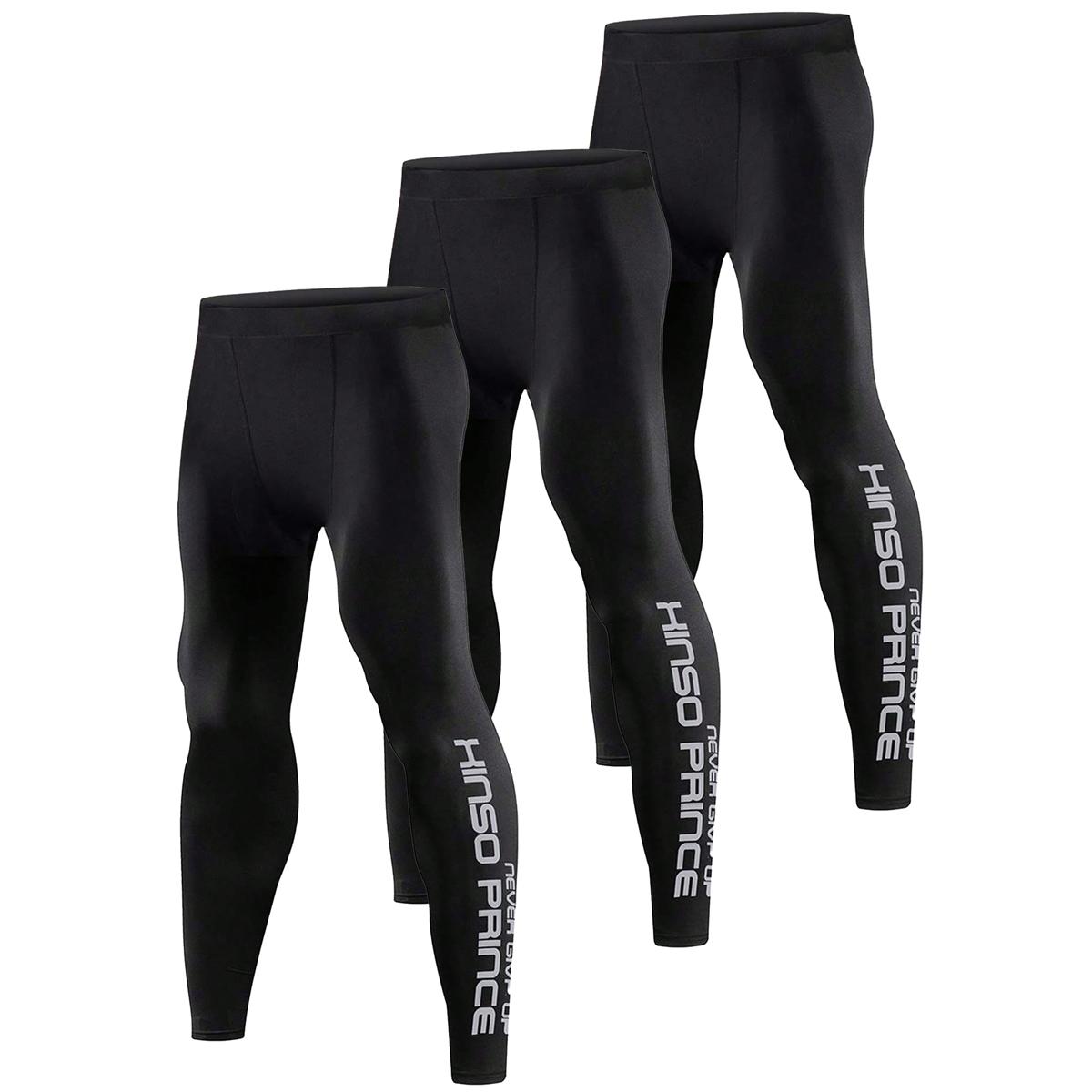 

5, 4, 3, 2 или 1 упаковка мужских компрессионных брюк, колготок, леггинсов, спортивного нижнего слоя для бега, занятий спортом, тренировок, активного отдыха M чёрный