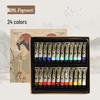 Rubens Han Series: Solid Chinese Painting Pigments In 12, 18, or 24 Colors for Landscape, Ink Wash, and Gongbi Art.