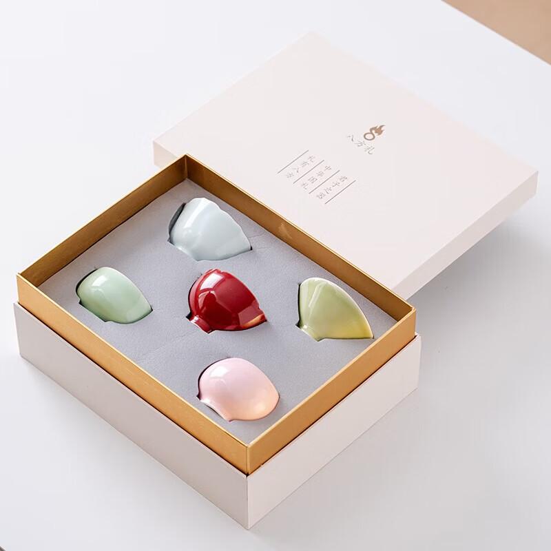Bafangli Five-Color Ceramic Teacup Set