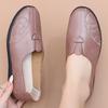 Spring and Autumn Shoes, Single Shoes with Soft Soles, Comfortable and Lightweight Middle-aged and Old Women's Shoes, Flat-soled Elderly Leather Shoes