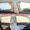 2 X 50 S/L Aluminum and Plastic Shrinkable Windowshade Curtain Car Side Window Sunshades Auto Rear W