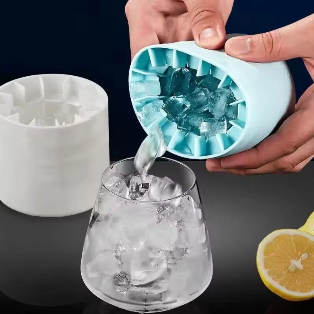 Silicone Ice Bucket Quick Freeze Ice Cup Ice Cube Mold Summer DIY Refrigerator Freeze Ice Maker