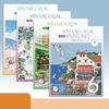 Bview Art Watercolor Coloring Book for Kids & Adults 12-Color Paint Set Included Paper Art Sketchbook for Stress Relief