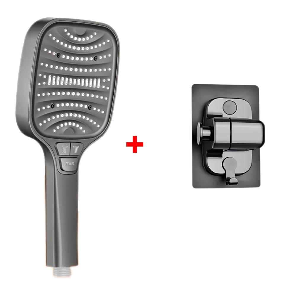 8 Modes Turbo Pressurized Shower Head 12cm Large Panel Water Saving Showerheads Explosion-proof Thickened ABS Filter Shower Head