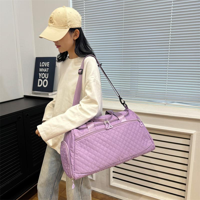 Simple Leisure Travel Large Capacity Travel Bag with Shoe Compartment Can Be Put On Tie Rod Travel Luggage