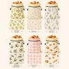 Cotton Beeswax Bread Bags 43x33 Removable Inner Bag Bread Storage Bag Bread Pattern Lock Closure Beeswax Coated Bags for Baking