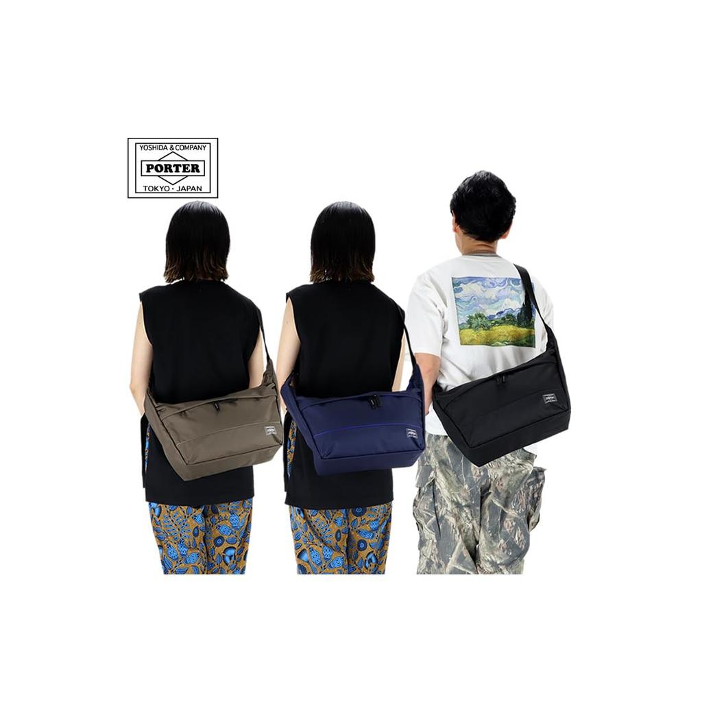 Porter MOUSSE Shoulder Bag by Yoshida A4 Size (L) Kaban, (Greige/GRG)
