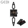 Fashion Gedi Top Brand Rose Gold Women Square Wrist Watch Alloy Rope Band Water Resistance Luxury Ladies Quartz Jewely 20mm