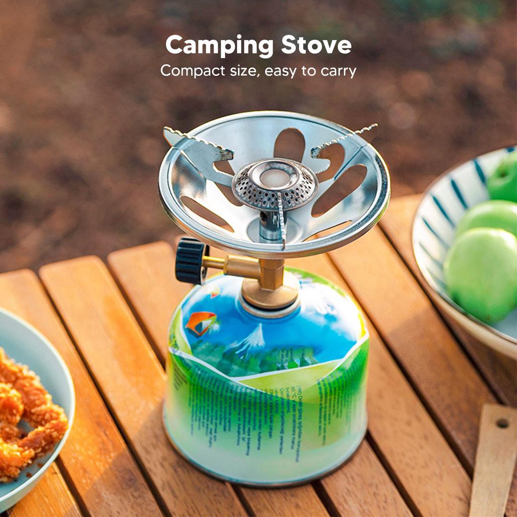 1350W Camping Stove Strong Support Portable High Bearing Capacity Lightweight Outdoor Gas Stove for