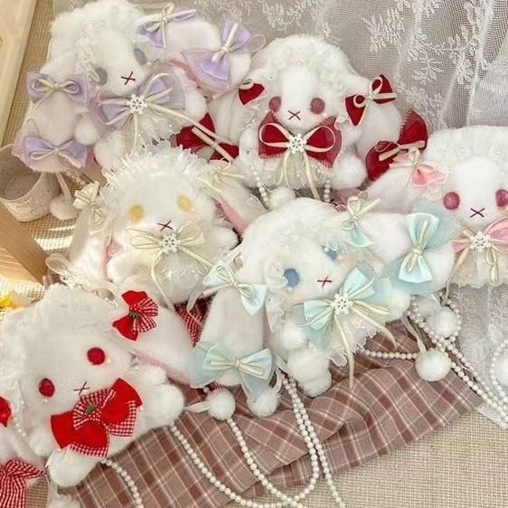 Butterfly Lolita Rabbit Details Student Plush Bag Handheld And Shoulder Strap