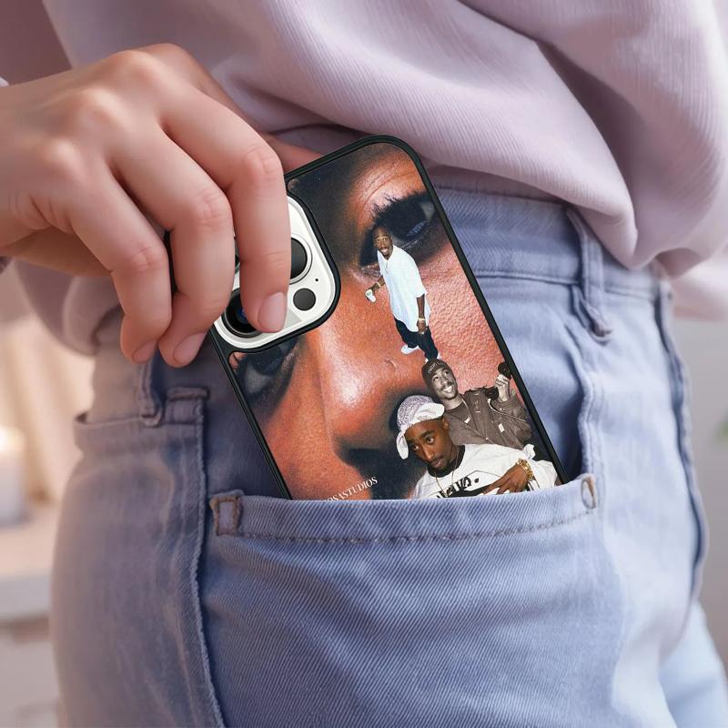 Rapper 2pac Singer Tupac Soft Phone Case For iPhone 17 Air 15 16e 14 13 Pro Max Coque 12 11 Pro Max PLUS Cover