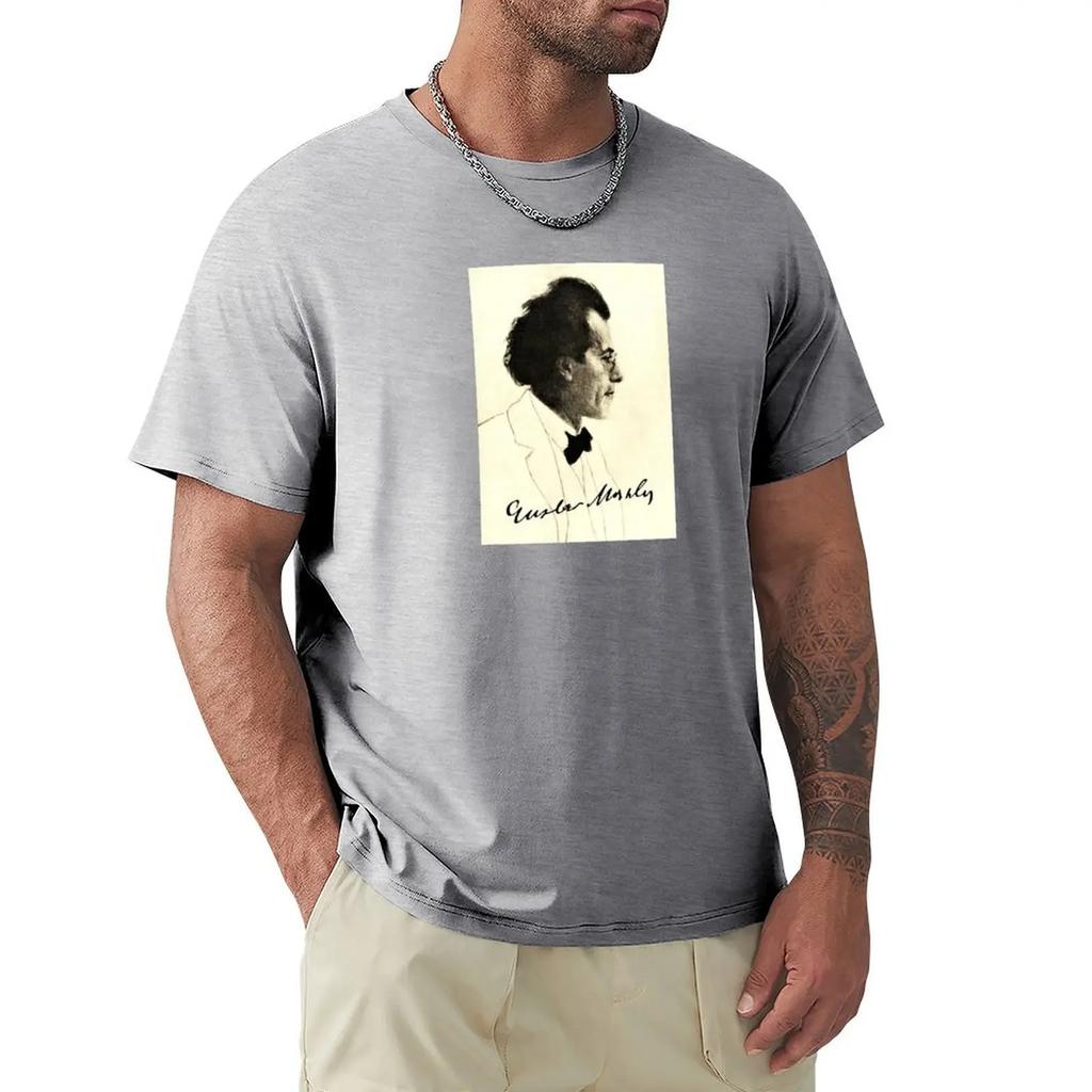 Gustav Mahler with Signature, 1903 Etching T-Shirt customizeds blanks oversized t-shirt