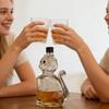 Elegante Decanter Semplificato in Vetro Borosilicato per Whisky Gatti con Chiusure Sicure per Versare Facilmente e Arredamento per Pub
