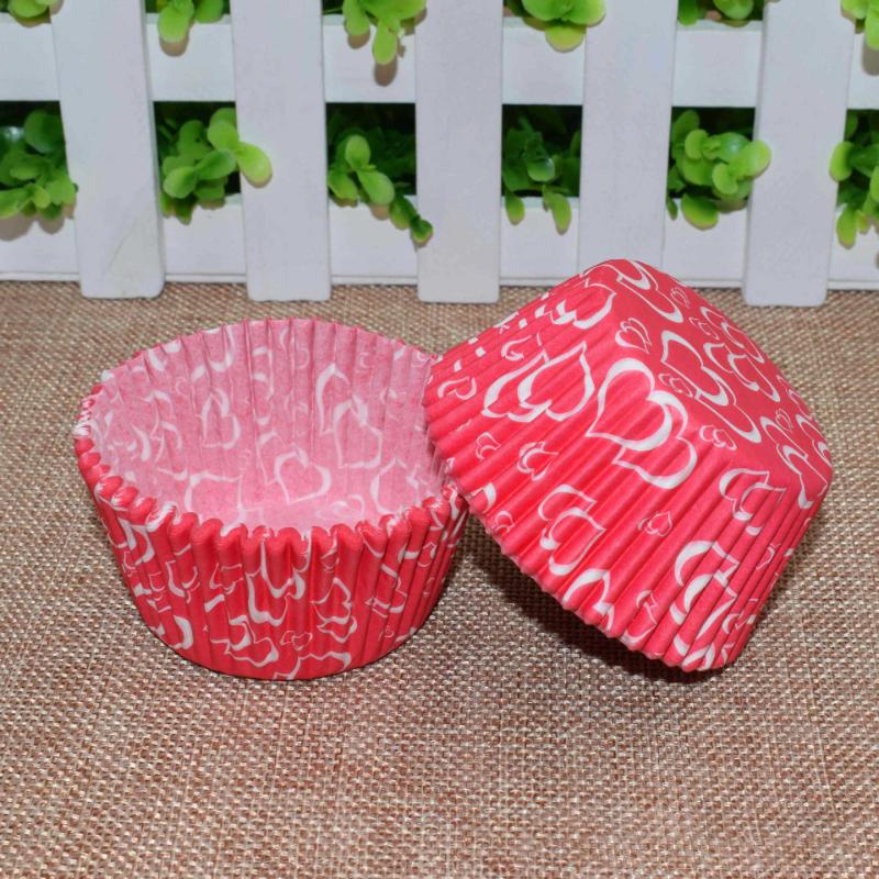 100PCS/Pack Disposable Cupcakes Cake Dessert Greaseproof Paper Dessert Making Paper Cups Festival Hygienic Party