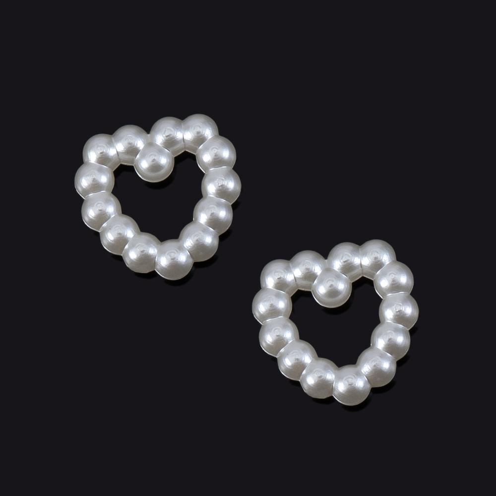 

50pcs Resin Accessories Bowknot Love Heart for Jewelry Making DIY Findings White Imitation Pearl Beads Bowknots Hair Accessories