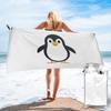 Pinguïn Strandlaken Zacht Microvezel Sneldrogend Absorberend Snelle Handdoeken Voor Bad