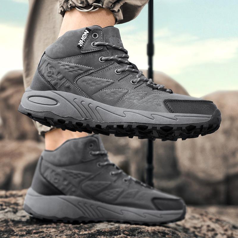 Zapatos de hombre para exteriores, zapatos deportivos de montañismo, primavera y otoño, nuevos, para jóvenes, resistentes al desgaste, antideslizantes, ligeros, zapatos de senderismo para hombre, talla grande