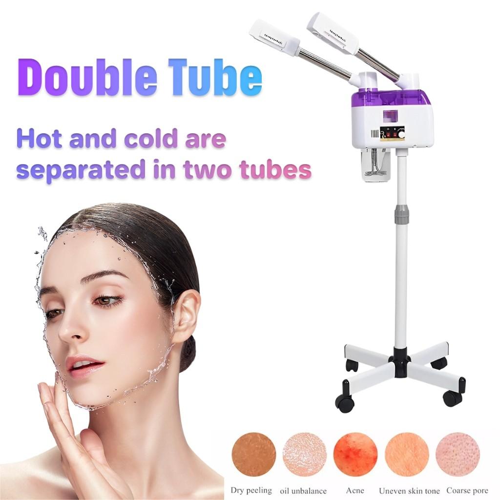 

Горячий Холодный Паровой Аппарат для Лица Распылитель Нано Озон Салон Красоты Двойная Трубка Увлажнитель для Лица Распылитель Паровой аппарат для лица Double Tube