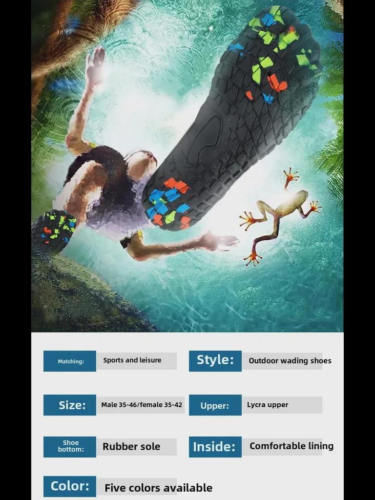 Unisex Outdoor Five-Finger Wading and Trail Shoes for Water Sports, Beach, Hiking, and Fishing