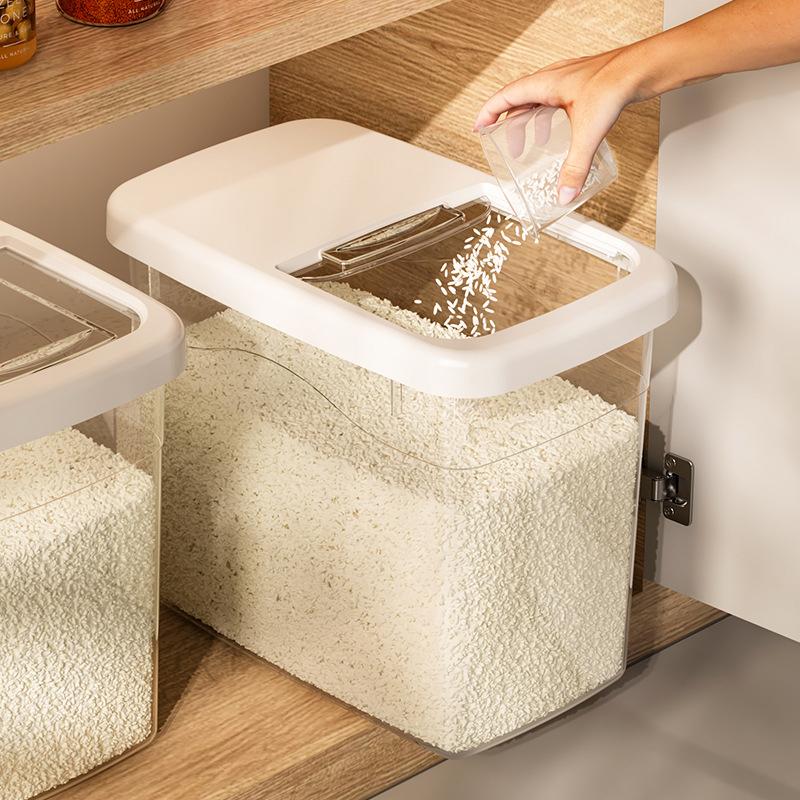 Creative Rice Bucket Tank Moisture-Proof Insect-Proof Sealed Rice Storage Box Cereal Grain Food Container Kitchen Accessories