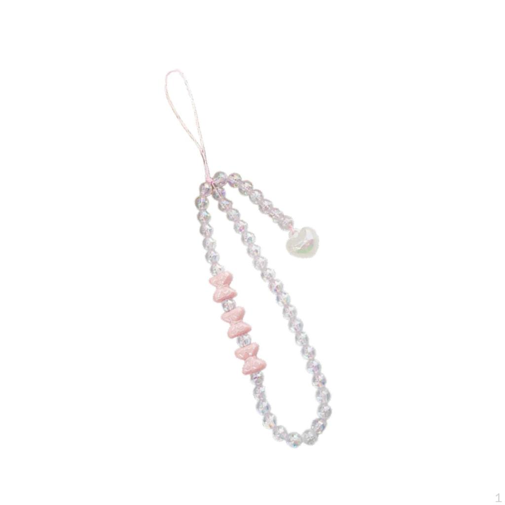Beaded Phone Lanyard Cute Bracelet Keychain Bag Pendant Decoration Wrist Strap