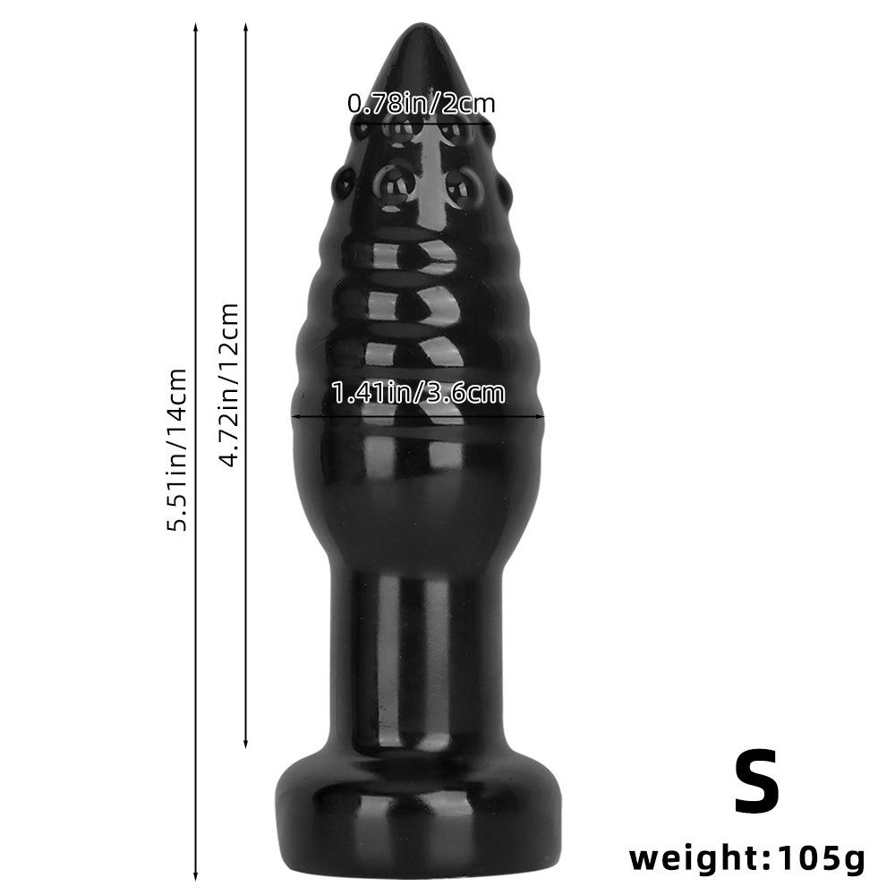 Extra Large Pointed Anal Plug with Suction Cup Thick Anal Dilator for Adult Anal Expansion Play Toy