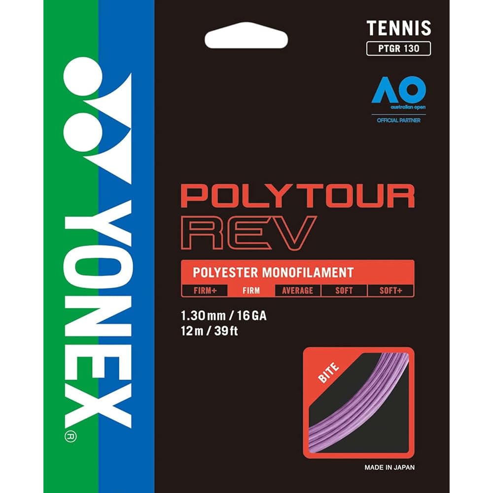 YONEX Poly Tour Rev 130 Tennis String High Spin Purple 12m