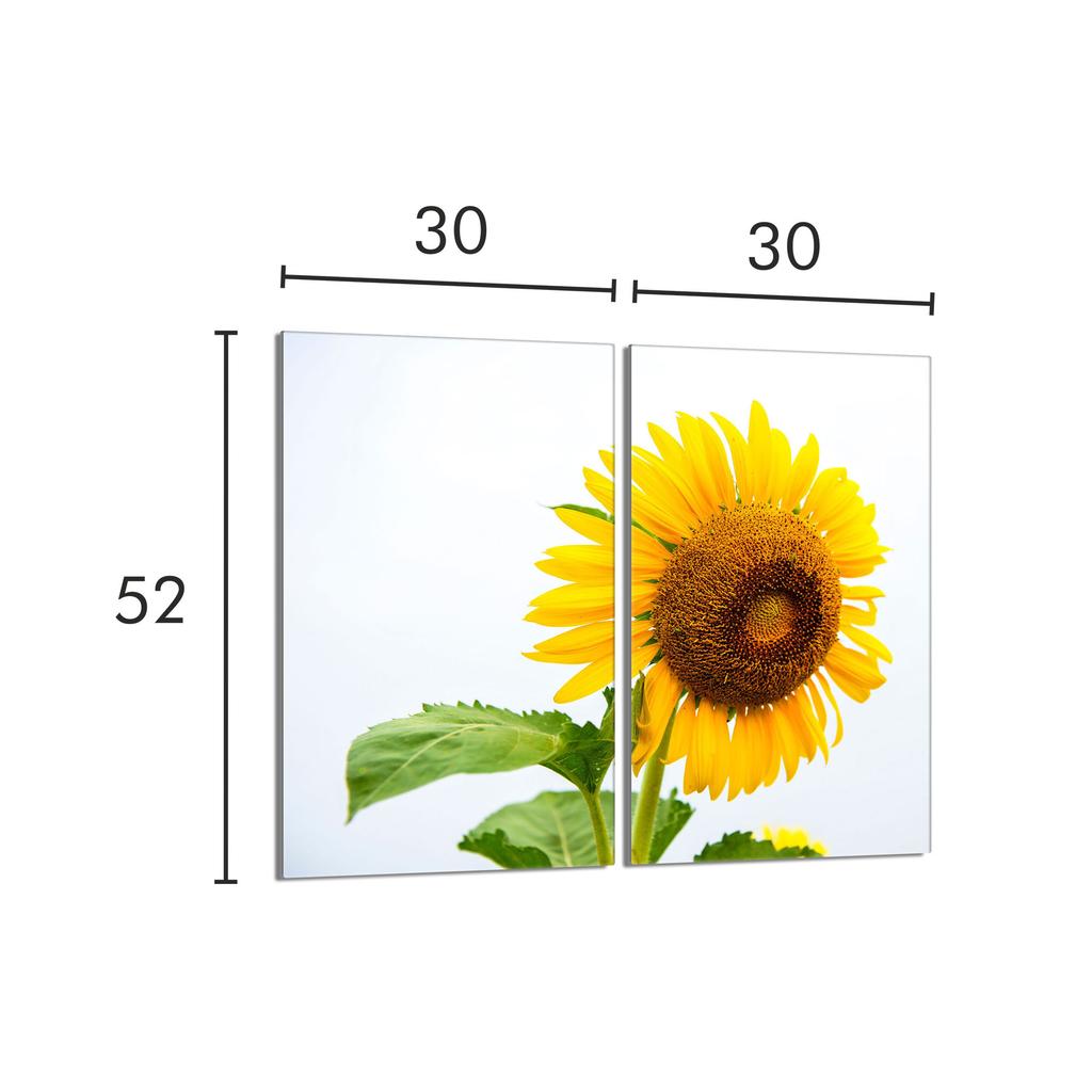 Glas-Kochfeld-Schutzplatte 2x30x52 Blume
