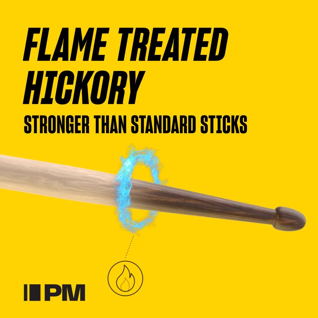 PROMARK Larnell Lewis Signature Series Hickory FireGrain Acorn WoodTip X Drumsticks, RBLLW-FG (412.8 14.7mm)