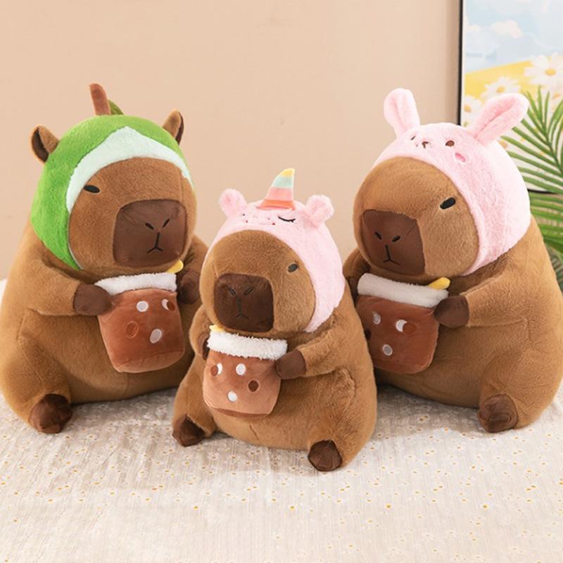 30CM Capybaras Stuffed Animals Doll Capibara Cosplay Bread  Unicorn Dinosaur Plush Toy Room Decoration Sofa Plush Pillows