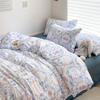 Class A Maternal Infant Grade Washed Cotton Linen 4-Pcs Set Double-Layer Yarn Quilt Cover Dormitory Bed Sheet 3-Pcs Set Household Bedding