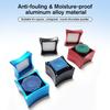 1Pc Square Cue Chalk Holder Portable Magnetic Pool Cue Chalk Holder with 3 Sections Aluminum Alloy Case Snooker for Carrying