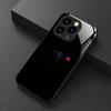 Creative ECG Tempered Glass Phone Case In Black for iPhone 17 16 16ProMax 15 14 13 12ProMax 11 11Pro Anti-drop Protection