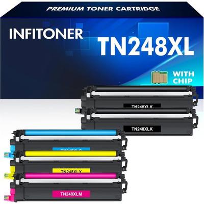 Set of 5 Compatible TN248XL Toners for Brother HL-L3240CDW, MFC-L3760CDW, DCP-L3560CDW