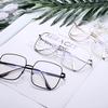 Fashion Unisex Square Metal Myopia Frame Glasses Anti-blue Eyewear Spectacles