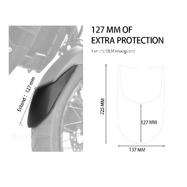 VFR1200X Motorcycle Accessories Front Fender Mudguard Extender Hugger Extension For Honda VFR 1200X 1200 X Crosstourer 2012-2023