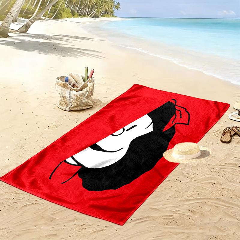 Mafalda Print Beach Towel, Large Soft Quick Dry Towel for Beach Camping Swimming