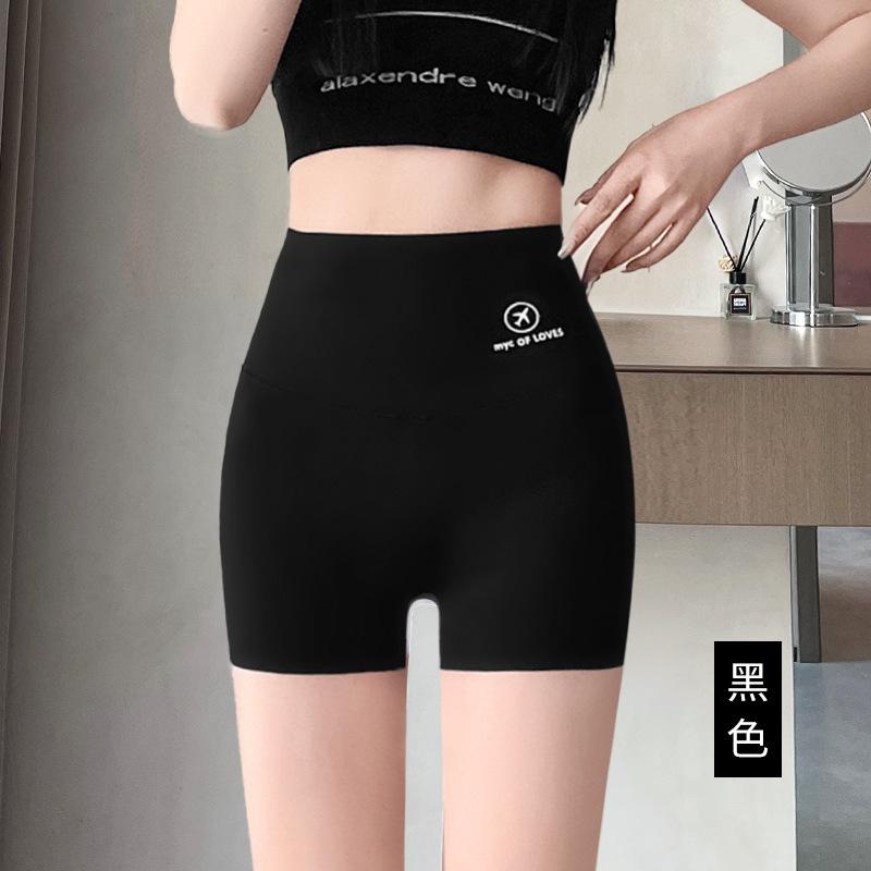 Summer outer wear belly and hip safety pants sports three-point leggings anti-light thin shark shorts women s summer M [suggestion 40-52.5kg] чёрный