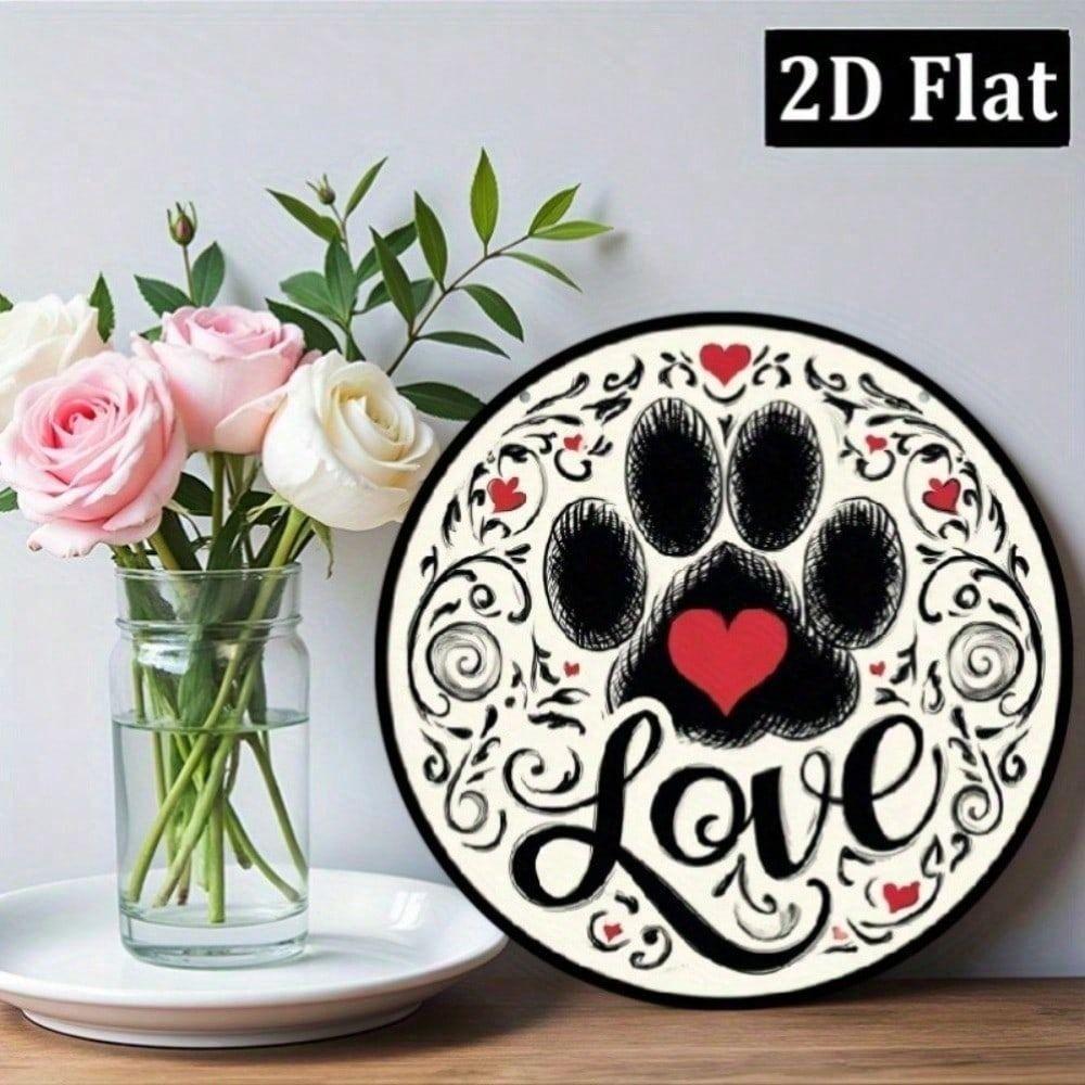 Black Dog Paw Metal Wall Art Decor