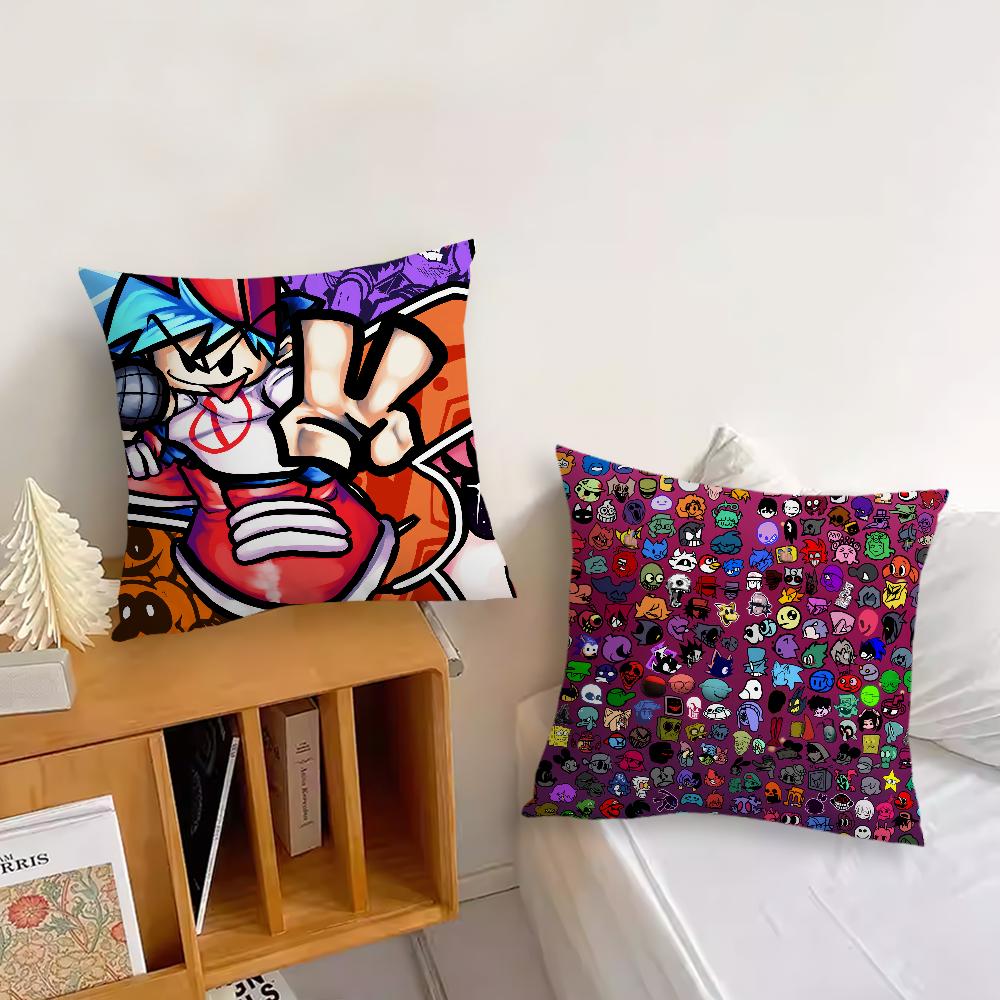 Cushion Cover Living Room Headboard Bedroom Funkin Cool Game Office Friday Cushion FNF Cushion Sofa Nap Time Night Pillow Case