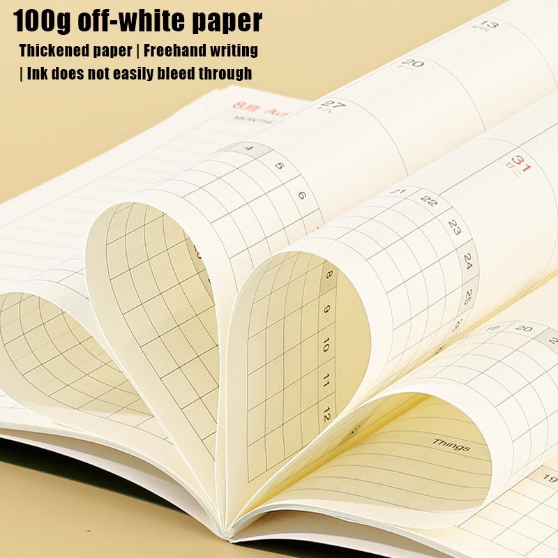 2026 Calendar Planners Yearly 365 Days Efficiency Notebooks Monthly Diary Journals Weekly Goal Habit Tracker Agenda Schedules