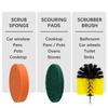 12PCS Multifunctional Drill Brush Cleaning Set with Scrubber Brush Scouring Pad Replacement for Cordless AVID POWER BOSCH Kitchen Car Bathroom