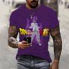 Vegeta Dragon Ball Z Goku Men's T Shirt Trend Streetwear Cool Harajuku GYM Oversized 110-6XL O-collar Short Sleeved Anime Saiyan