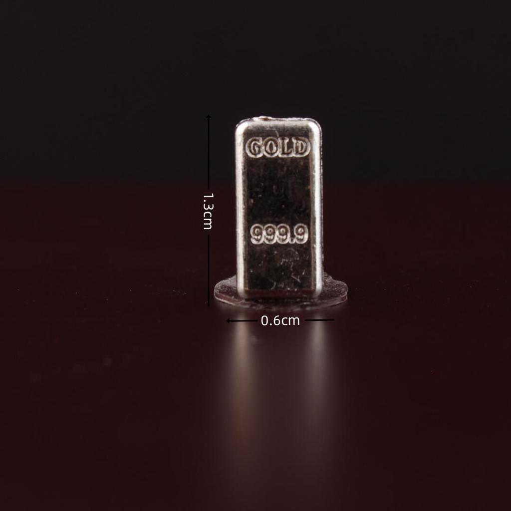 Gold Sand Alloy Ingot Basin Ornament for Wealth Attraction & Home Gifts
